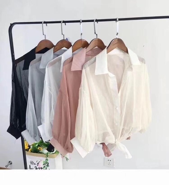 Sơ mi von mỏng buộc vạt, Áo sơ mi kiểu dài tay dáng rộng CS071 - NhiNhi Shop | BigBuy360 - bigbuy360.vn