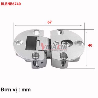 Bản lề bán nguyệt màu bạc - 67x40mm - 1 cái