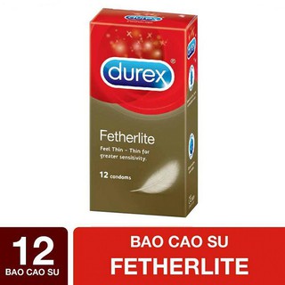 ✅ Bao cao su Durex Fetherlite Siêu mỏng - Hộp 12 cái_ Che tên sản phẩm