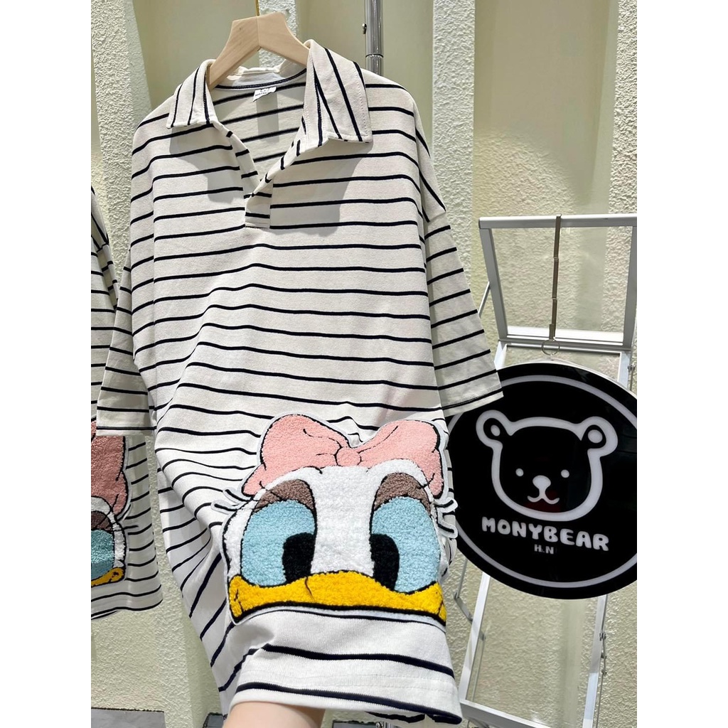 Đầm Babydoll Nữ Chất Thun Thêu Nổi Sang Chảnh, Váy Dạo Phố Đi Chơi Tiểu Thư