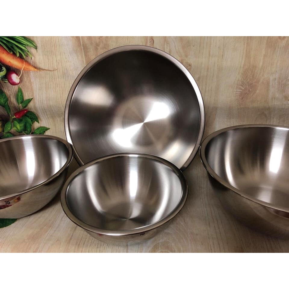 Set 4 âu inox WMF GOURMET Âu trộn bột WMF Gourmet chất liệu INOX không gỉ.