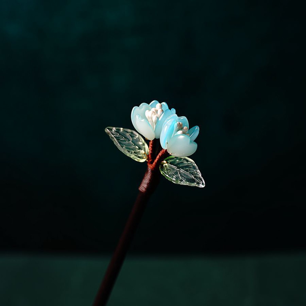 Trâm cài tóc GETNOIVAS bằng gỗ phối tua rua phong cách Trung Hoa mới