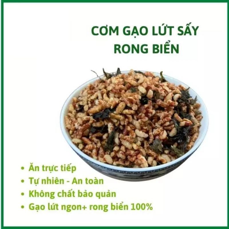 Gạo lứt sấy rong biển ăn liền giòn tan túi 500G