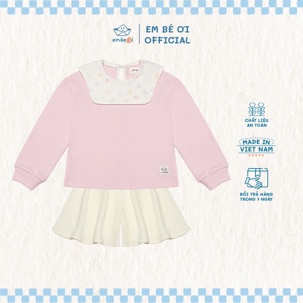 Bộ bé kẹo bông bé gái EM BÉ ƠI 22C01S07