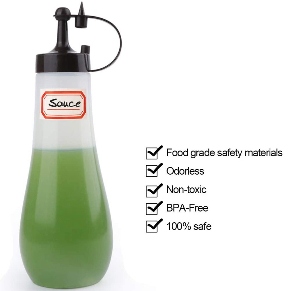 YIYU Bình Đựng Nước Sốt Bằng Pe Cấp Thực Phẩm Có Nắp Đậy Tiện Dụng Cho Nhà Bếp Tyler1 250 / 360 / 480 / 720ml