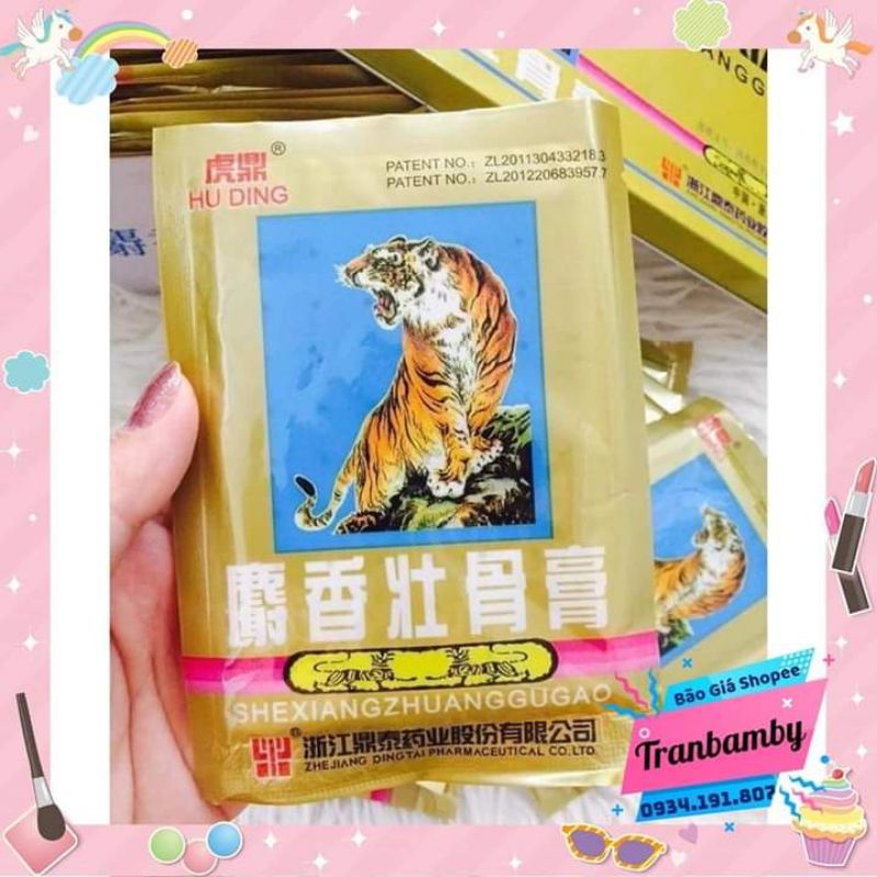 [hiệu quả số 1] cao dán con cọp - cao dán hổ (bịch 4  miếng)