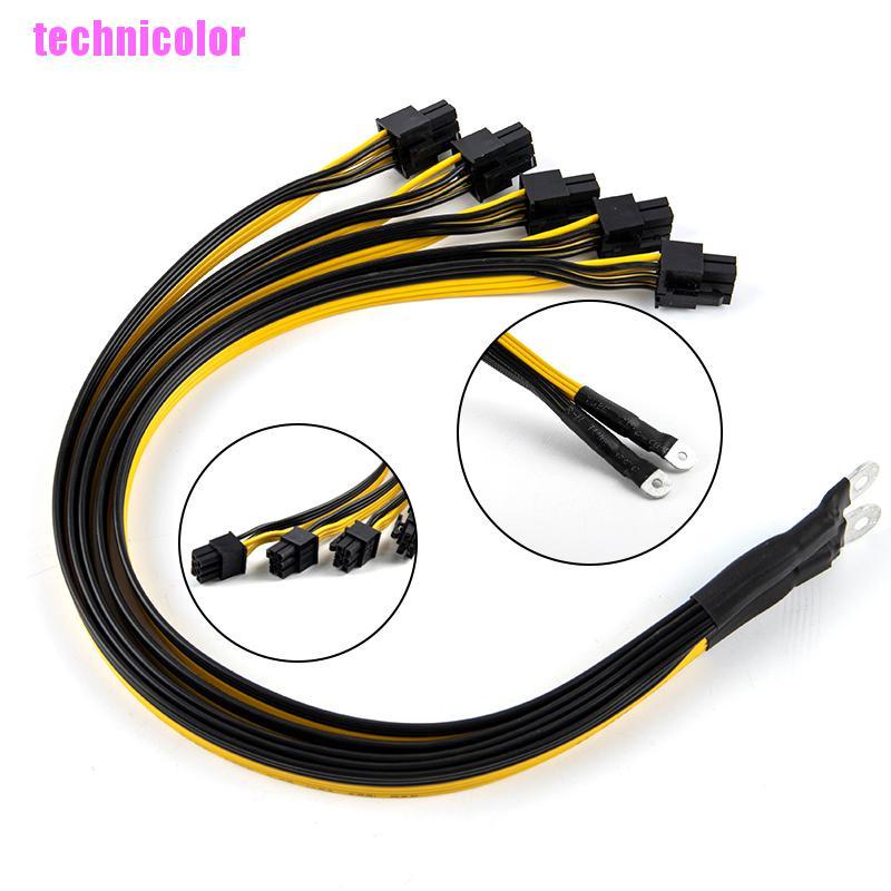 Dây cáp chia nguồn 6 pin TCMY S7 S9 sang 5X PCI-E PCIe S11 TCCC