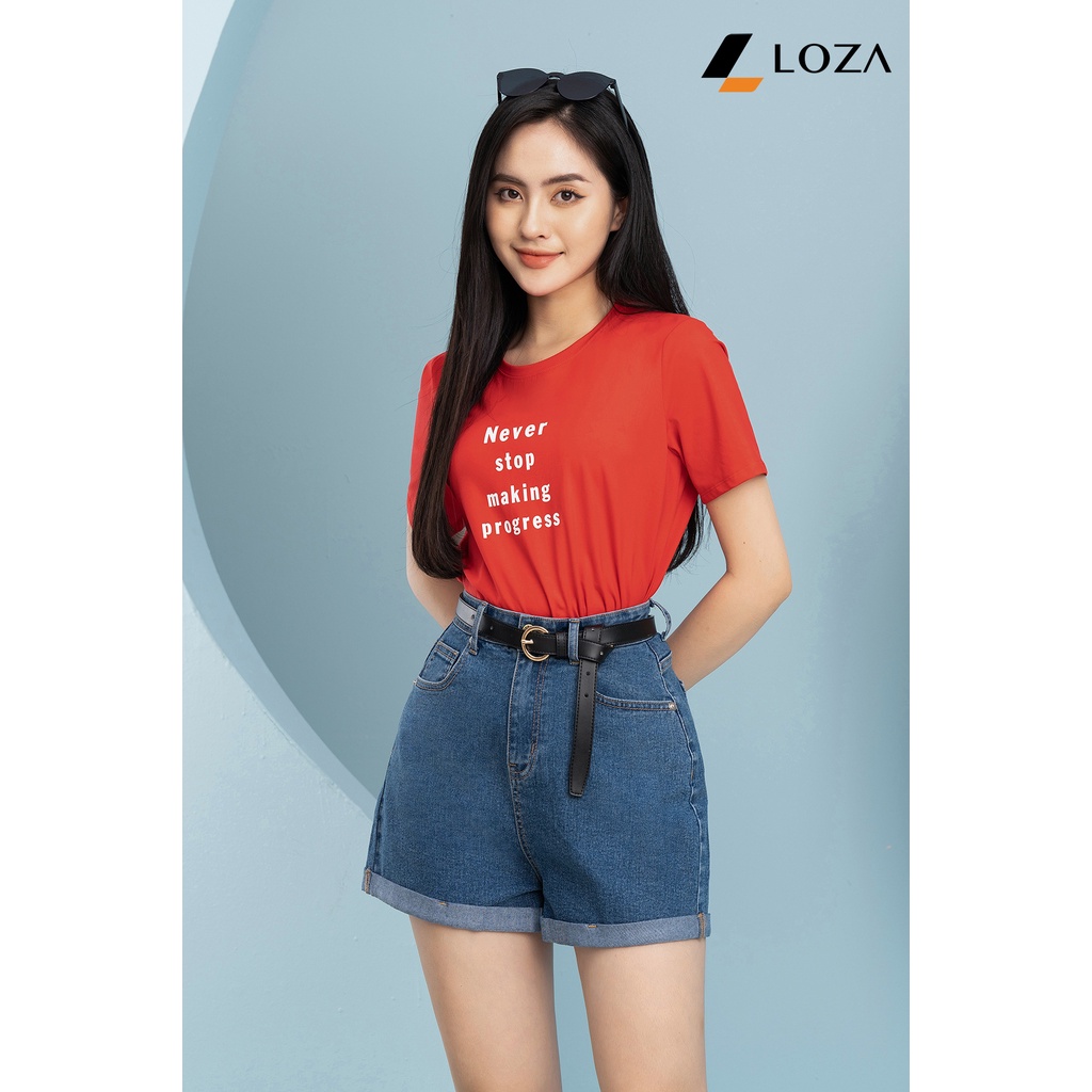 Quần short nữ chất Jeans cao cấp - Quần đùi nữ thời trang LOZA - QJ602093