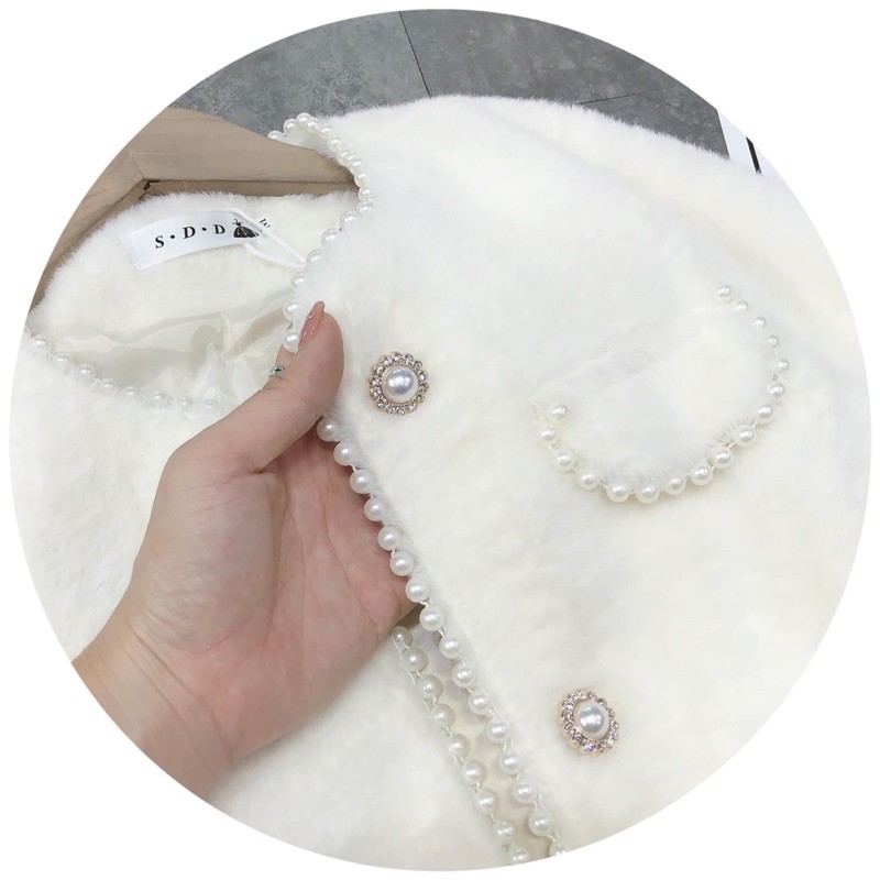 áo khoác dạ lông viền ngọc hàng SĐ mã 699 (sẵn) | BigBuy360 - bigbuy360.vn