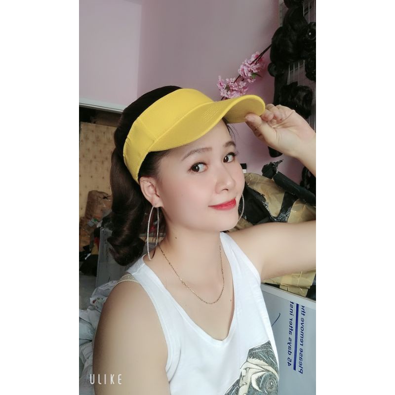 tóc giả dín mũ cột mới