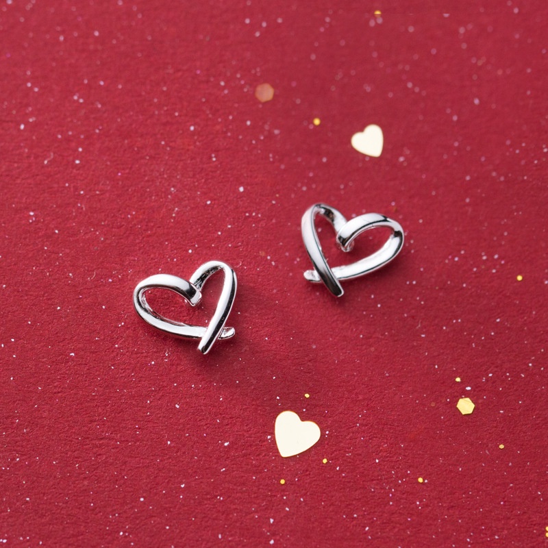 Bông Tai Trái Tim Trơn Bạc Cao Cấp Bạc Ý 925 TNC JEWELLERY