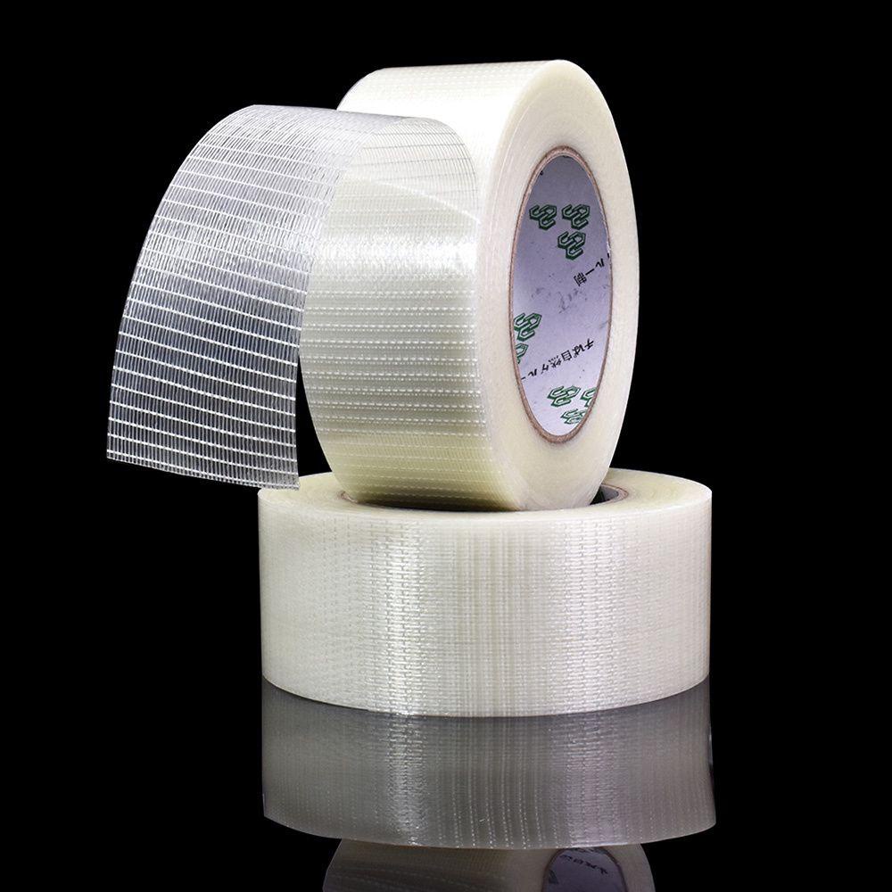 Rebuy1 grid fiber tape đồ dùng văn phòng super strong single-sided wear-resistant mesh tape băng sợi thủy tinh