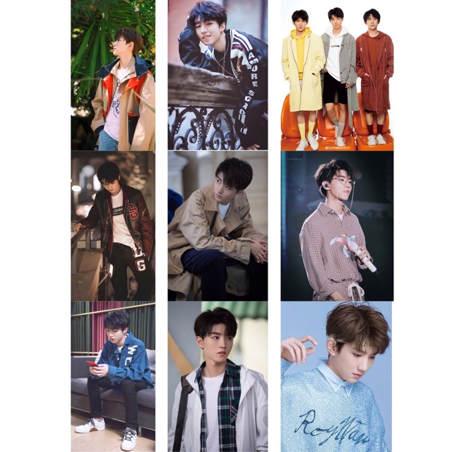 Decal dán tường laptop điện thoại khổ A4-A5-A6 TFBOYS - Poster Vương Nguyên Vương Tuấn Khải Dịch Dương Thiên Tỉ sẵn keo