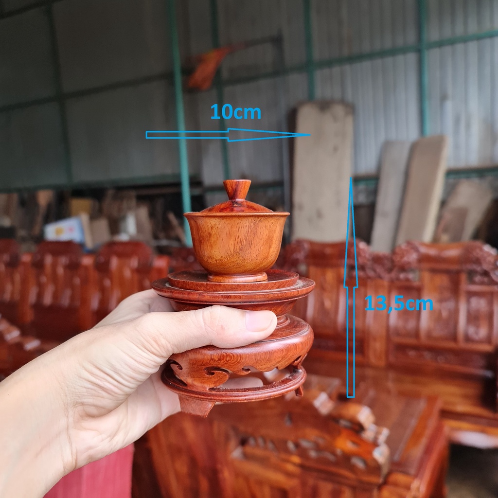Đèn thờ, đồ thờ cúng gỗ hương đỏ Gia Lai