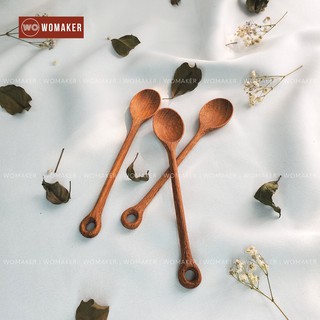 Thìa Gỗ Nhỏ Múc Gia Vị - Muỗng Gỗ Đuôi Khoen - Thìa Pha Cafe - Muỗng Gỗ Hàn Quốc