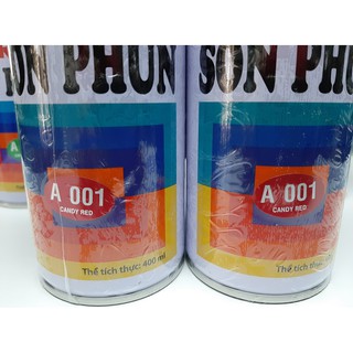 (Chính hãng) Sơn Xịt Xe Máy Màu Đỏ Candy ATM A001 - lưu ý thị trường xuất hiện hàng TQ nhái