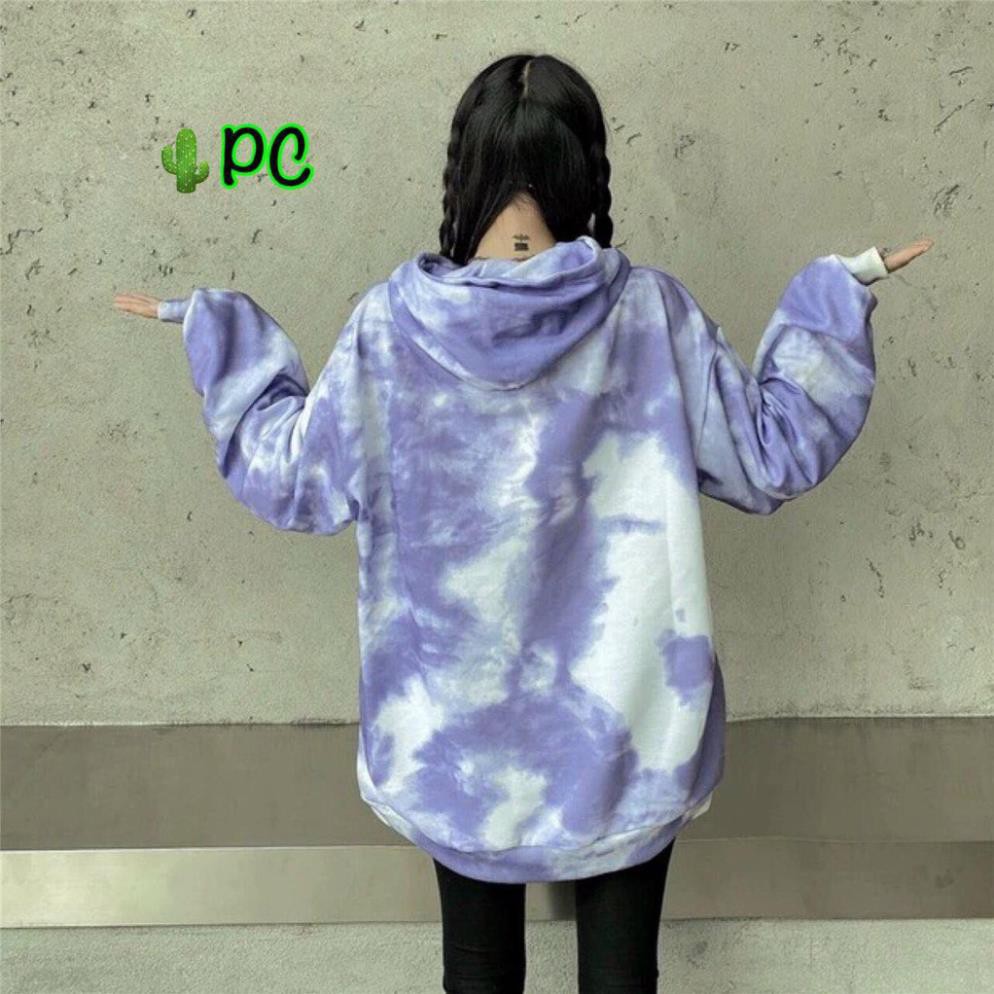 Siêu phhầm áo khoác HOODIE loang màu in 3D đẹp chuẩn - Áo khoác Unisex nam nữ mix cực ngầu