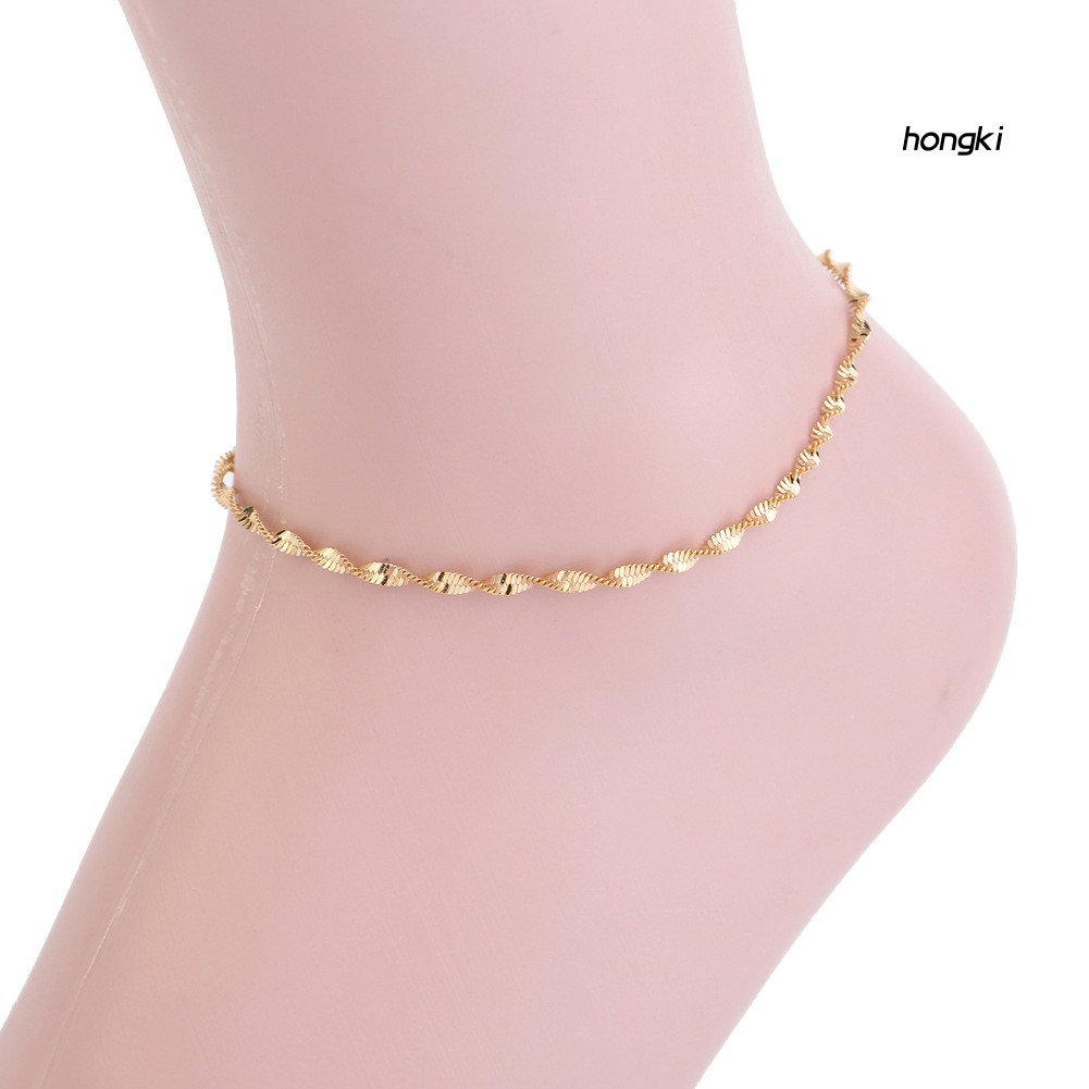 Lắc chân bằng hợp kim mặt hình trái tim phong cách thời trang cho nữ