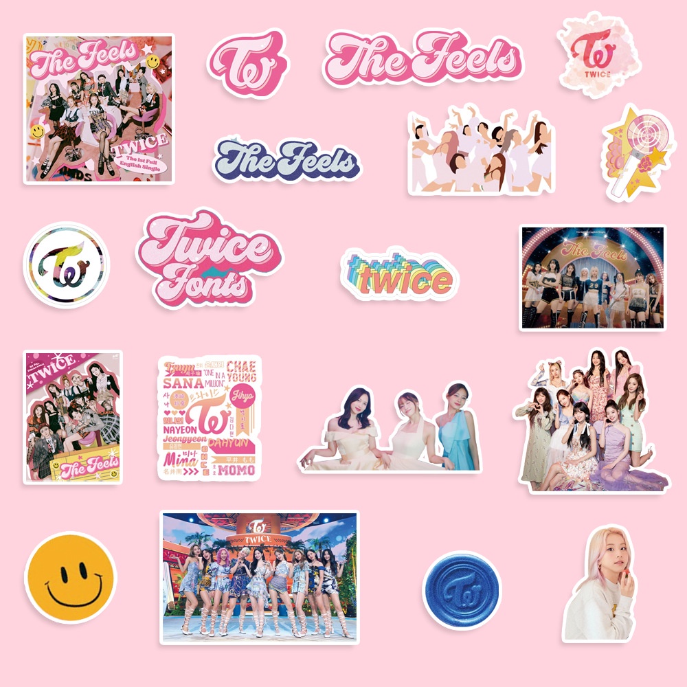 Sticker Hình Thần Tượng Nhóm Nhạc Twice Chống Thấm Nước