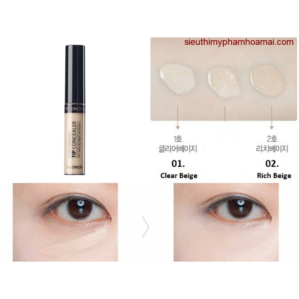 Che khuyết điểm The Saem Cover Perfection Tip Concealer