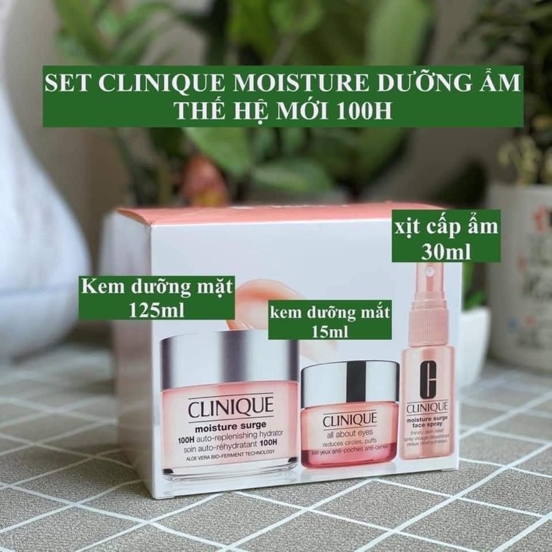 [Chính Hãng] Set dưỡng ẩm CLINIQUE ULTRA HYDRATION 3 sản phẩm cấp ẩm suốt 100h