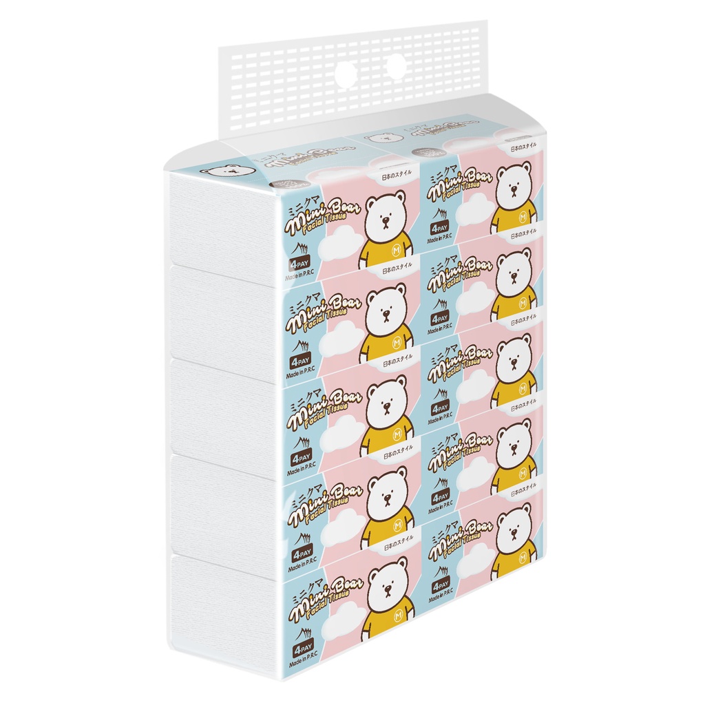 Khăn giấy Mini Bear 4 lớp 388 tờ Nhật Bản lành tính