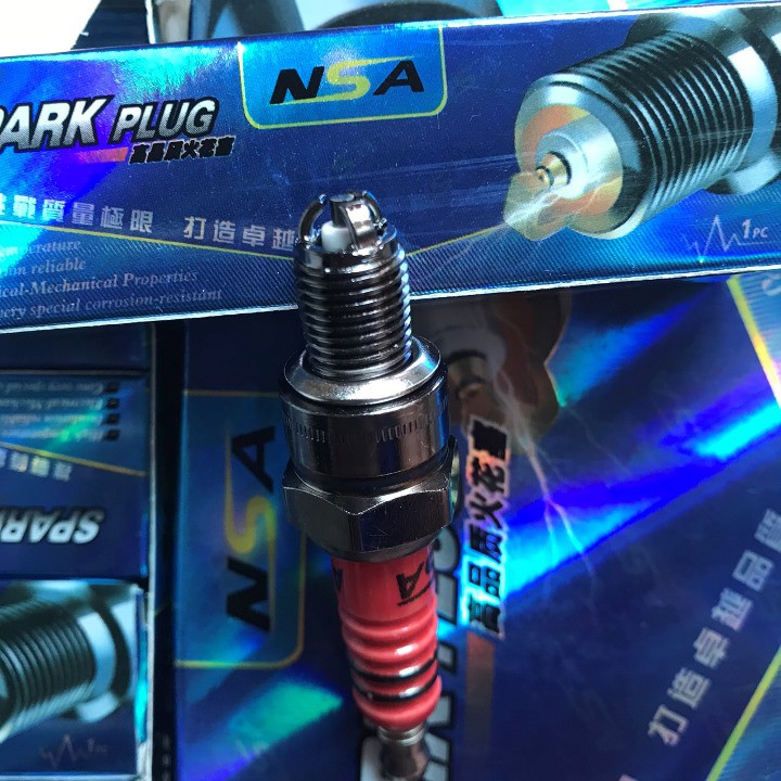 Bugi xe máy chân ngắn 3 chấu ,A7TC loại 50cc-150cc NSA