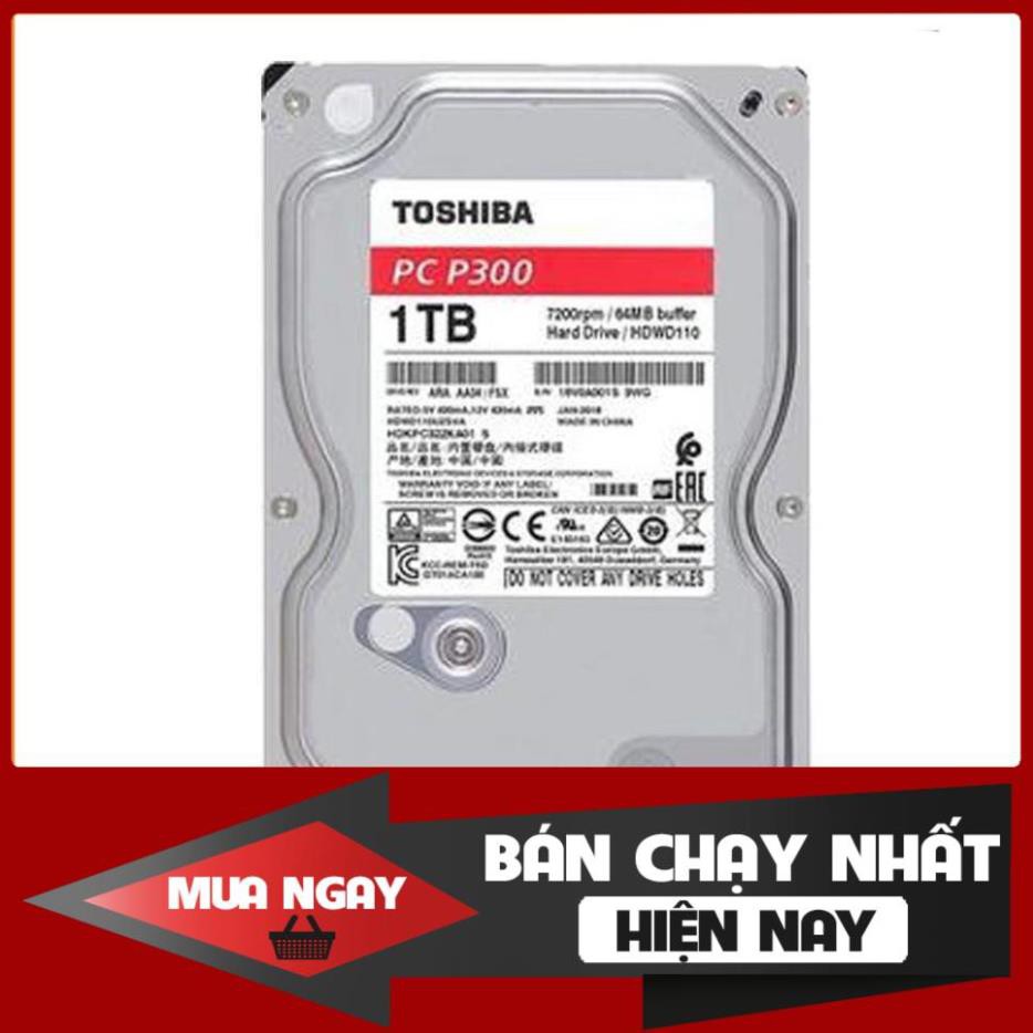 Ổ cứng HDD Toshiba V300/P300 1TB 3.5" SATA 3 - HDWD110UZSVA- hàng chĩnh hãng