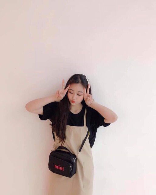 Đầm Yếm KaKi 2 Dây Có Túi ( Kèm Ảnh Thật Tự Chụp ) | BigBuy360 - bigbuy360.vn