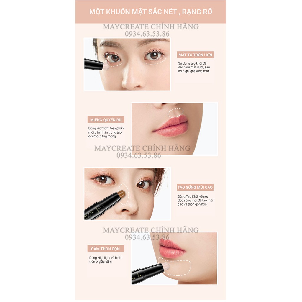 Bút Tạo Khối Makeup Che Khuyết Điểm Maycreate Hàng Nội Địa Trung. | BigBuy360 - bigbuy360.vn