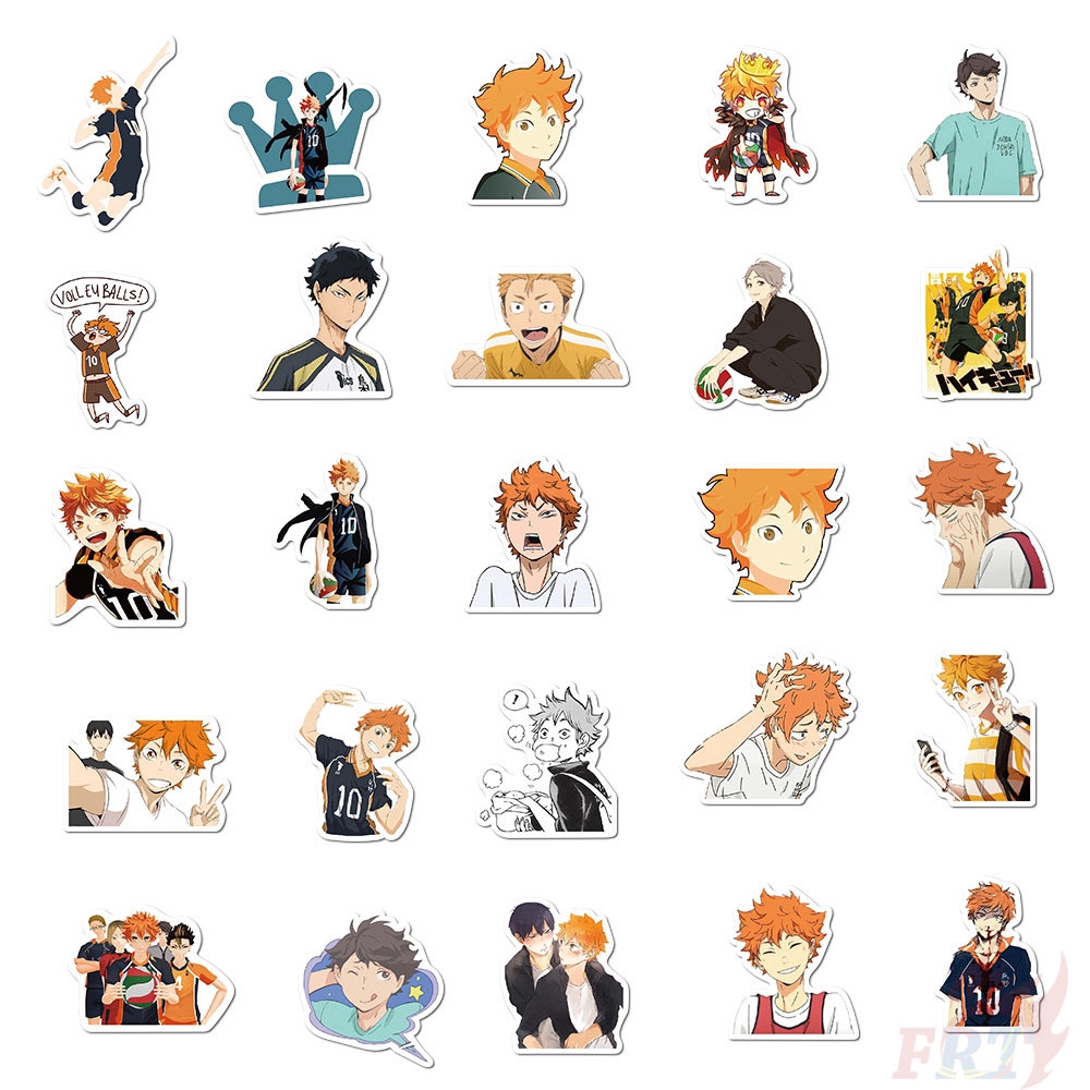 ❉ Haikyuu!! - Series 01 Anime Shoyo Hinata Tobio Kageyama Oikawa Tooru Stickers ❉ 52Pcs/Set DIY Fashion Doodle Decals Stickers