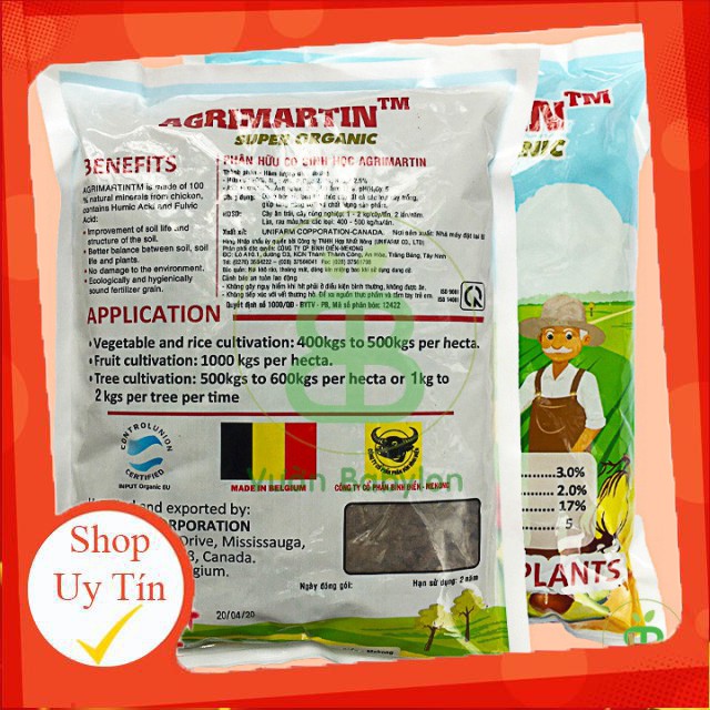 - Phân Hữu Cơ Agrimartin Bỉ chất lượng.