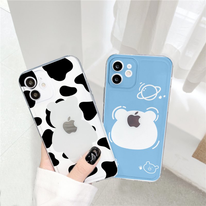 Ốp lưng iphone trong cạnh vuông BVC gấu 6plus/6s/6splus/7/7plus/8/8plus/x/xr/xs/11/12/pro/max/plus/promax-Awifi A3-15 | BigBuy360 - bigbuy360.vn