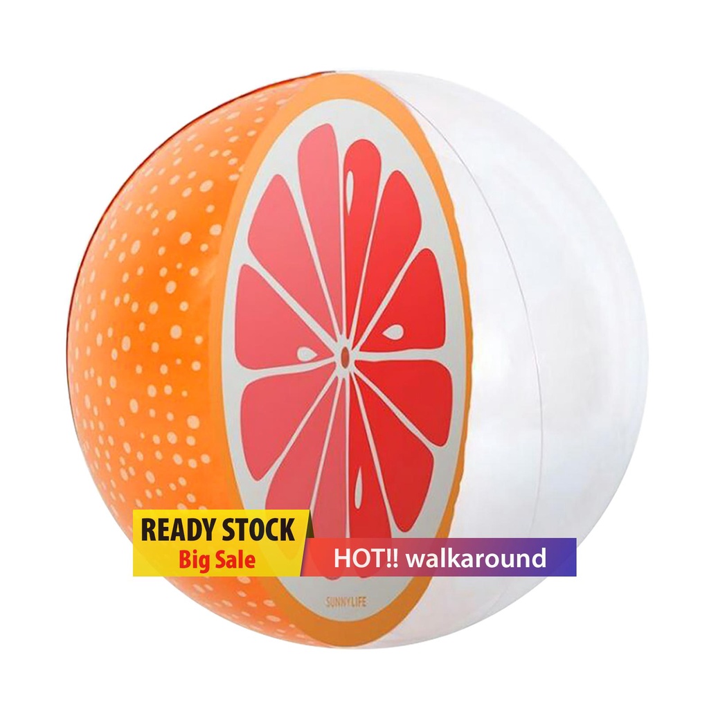 walkaround Beach Ball - 12 inch Vacation Pool Party Favors Water Toy Beach Ball Game