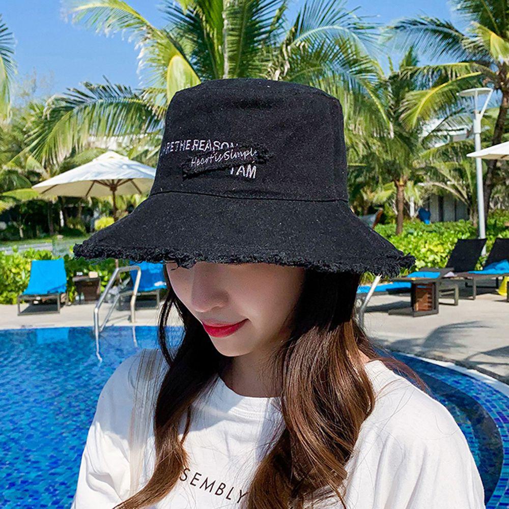 Mũ Lưỡi Trai Màu Sắc Đơn Giản Thêu Chữ Phong Cách Hàn Quốc Cho Nữ