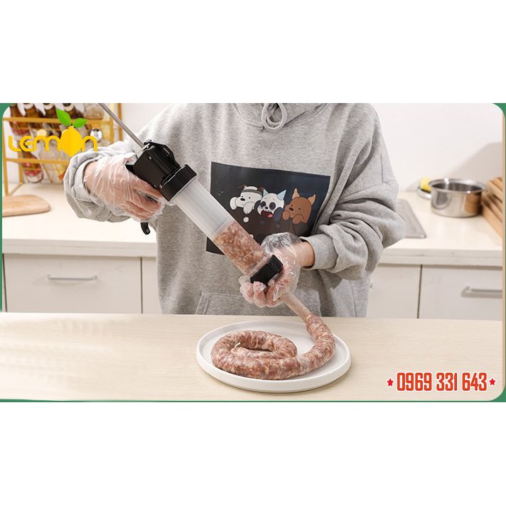 Dụng cụ nhồi xúc xích, lạp xưởng bơm mạnh siêu nhanh size đại