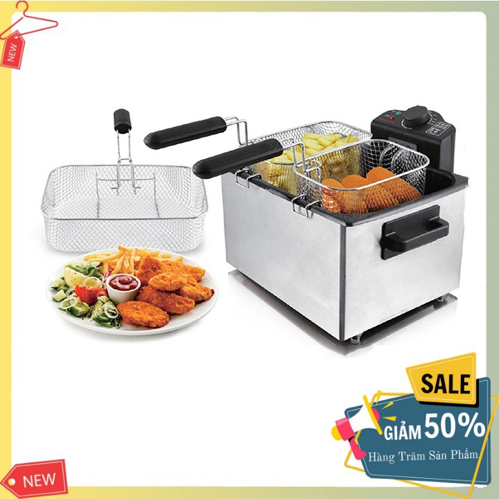 [Mã 254ELSALE giảm 7% đơn 300K] Nồi chiên, bếp chiên điện Sokany 5l