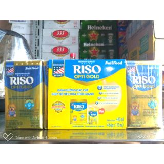 Sữa Bột Pha Sẵn Riso Opti Gold 110ml combo 6 lốc