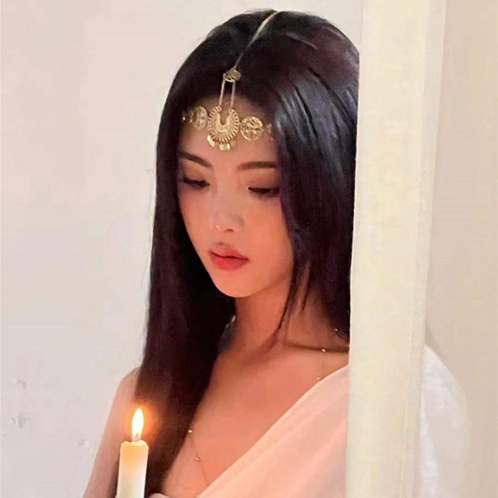 QQMALL Băng Đô Cài Tóc Bằng Kim Loại Phong Cách Cổ Điển Đơn Giản Cho Nữ