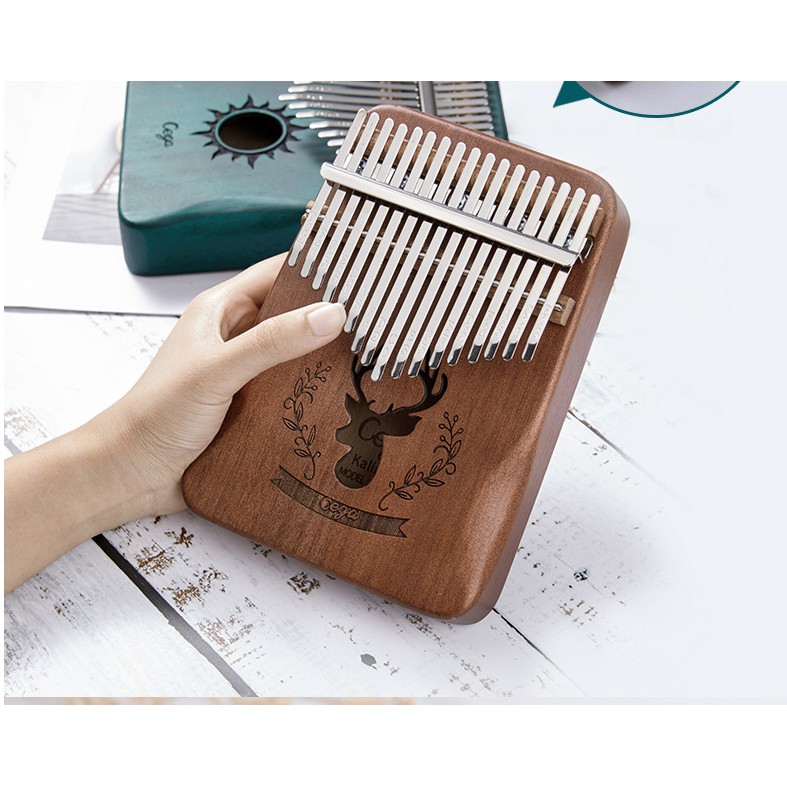 Đàn kalimba Cega 17 phím gỗ tròn cứng Cameroon Mahagony GECKO000076-02 Hàng chính hãng