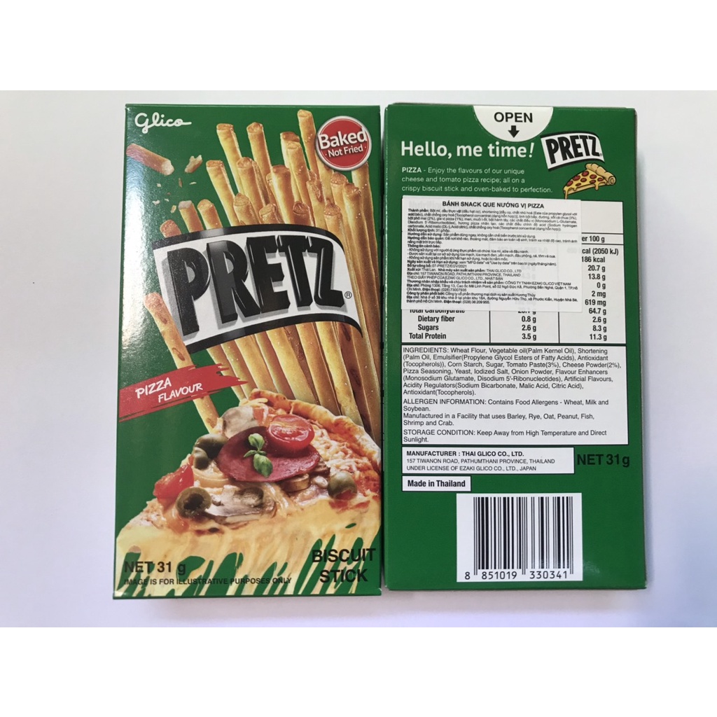 Bánh đũa Pretz Pizza Flavour Biscuit Stick (hộp 31g )