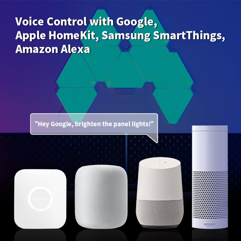 Đèn trang trí dán tường Yeelight Smart Light Panels, Led RGB 16 triệu màu lắp ghép thông minh, hỗ trợ Google, Alexa