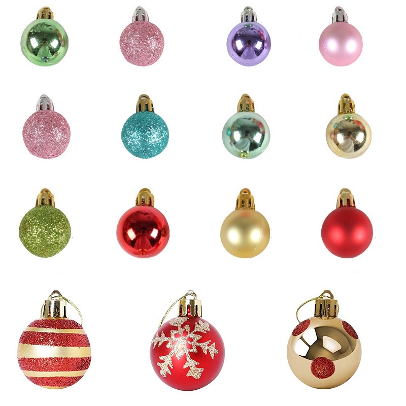 Quả châu trang trí giáng sinh 3cm / 4cm ( Kèm dây treo)