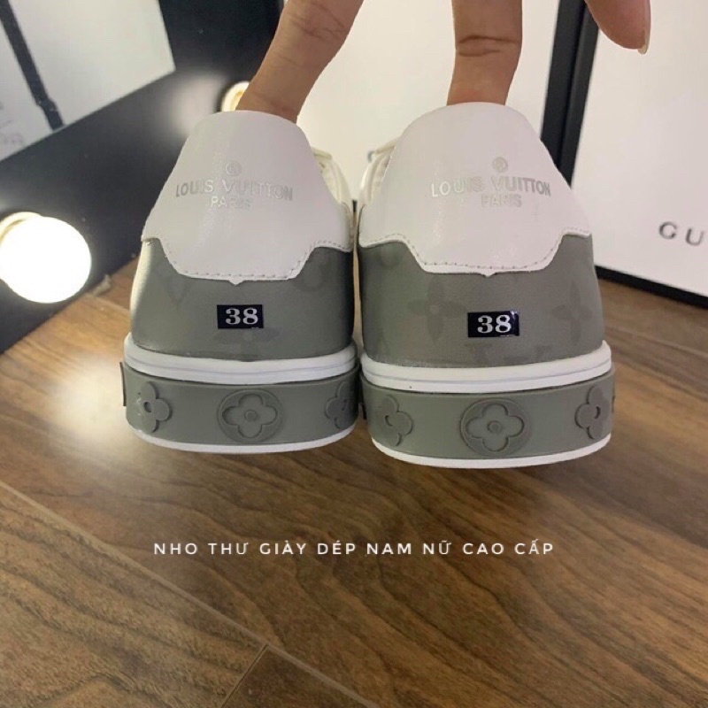 Giày thể thao nam_ Giày lv buộc dây trắng cao cấp -full box ❤️