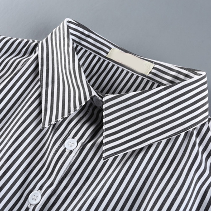 Áo Croptop Giả Vest Không Tay In Họa Tiết Kẻ Sọc Dọc Phối Nút Có Thể Tháo Rời Cho Nữ