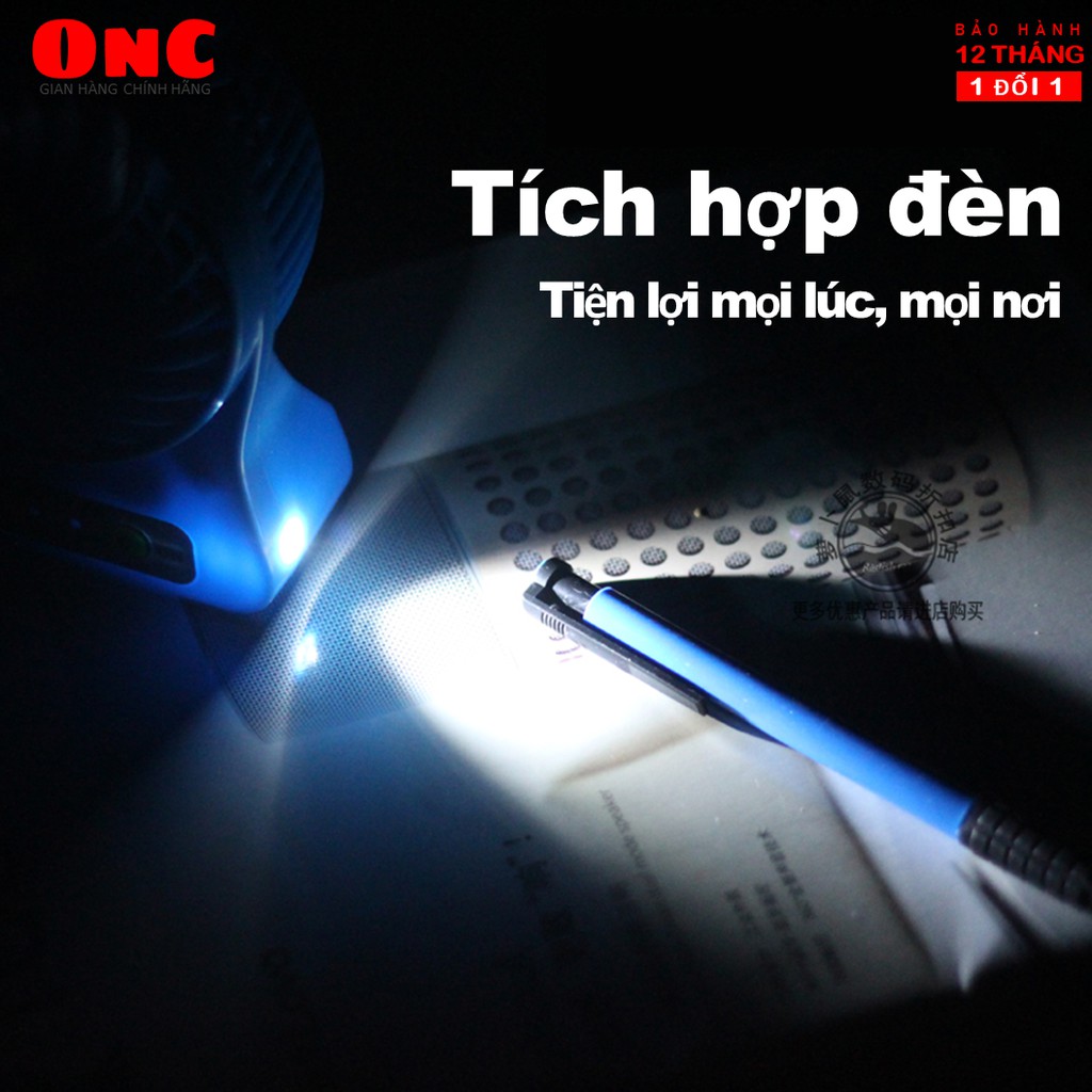 Quạt mini ONC Storm 3500mAh tích điện cầm tay, để bàn hàng chính hãng - Bảo hành 12 tháng | BigBuy360 - bigbuy360.vn