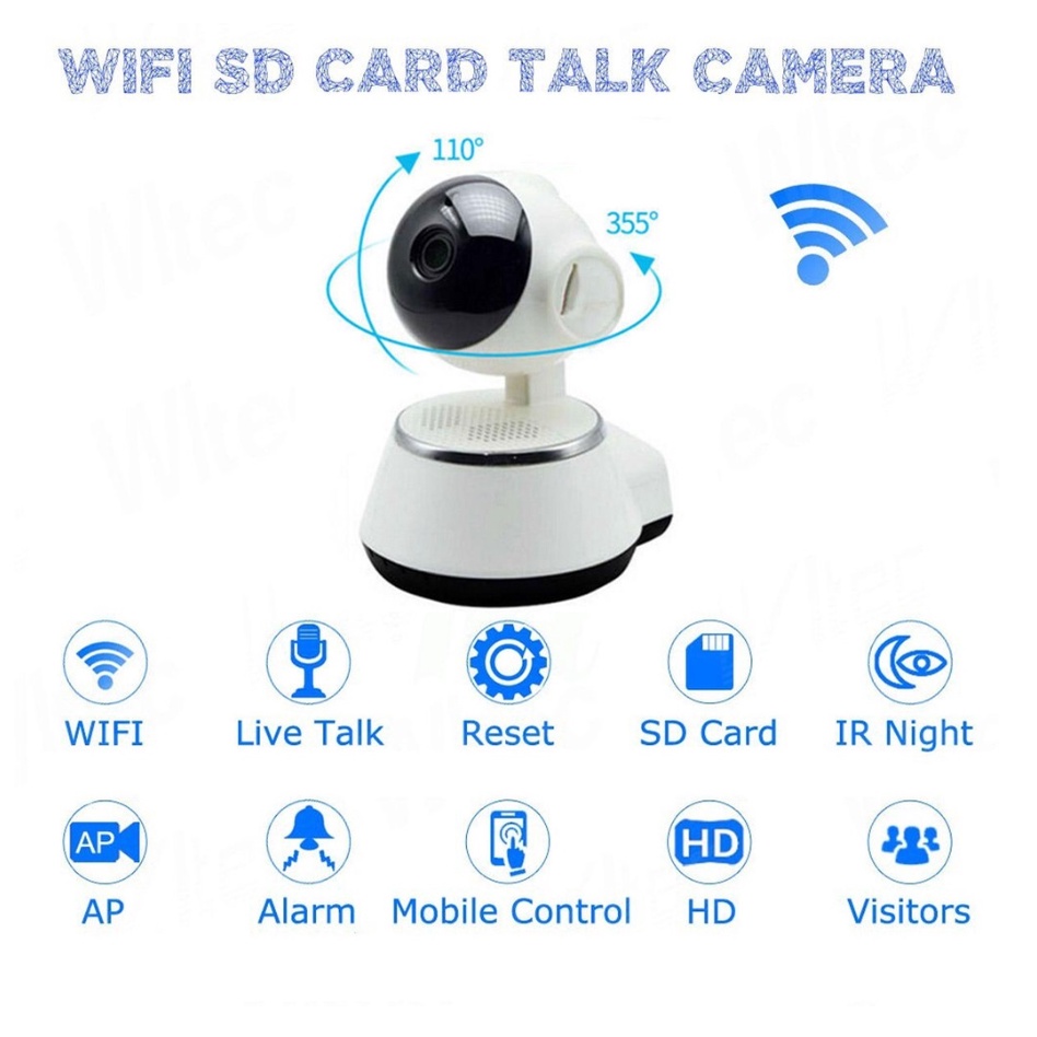 Camera An Ninh Xoay 360 - Không Điểm Chết - Kết Nối Wifi - Xem Từ Xa - Đàm Thoại 2 Chiều - Phát Hiện Chuyển Động