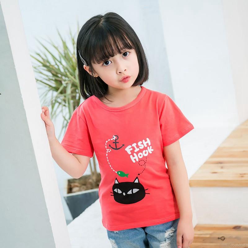 Áo thun họa tiết hoạt hình dễ thương dành cho bé trai và bé gái từ 1-10 tuổi