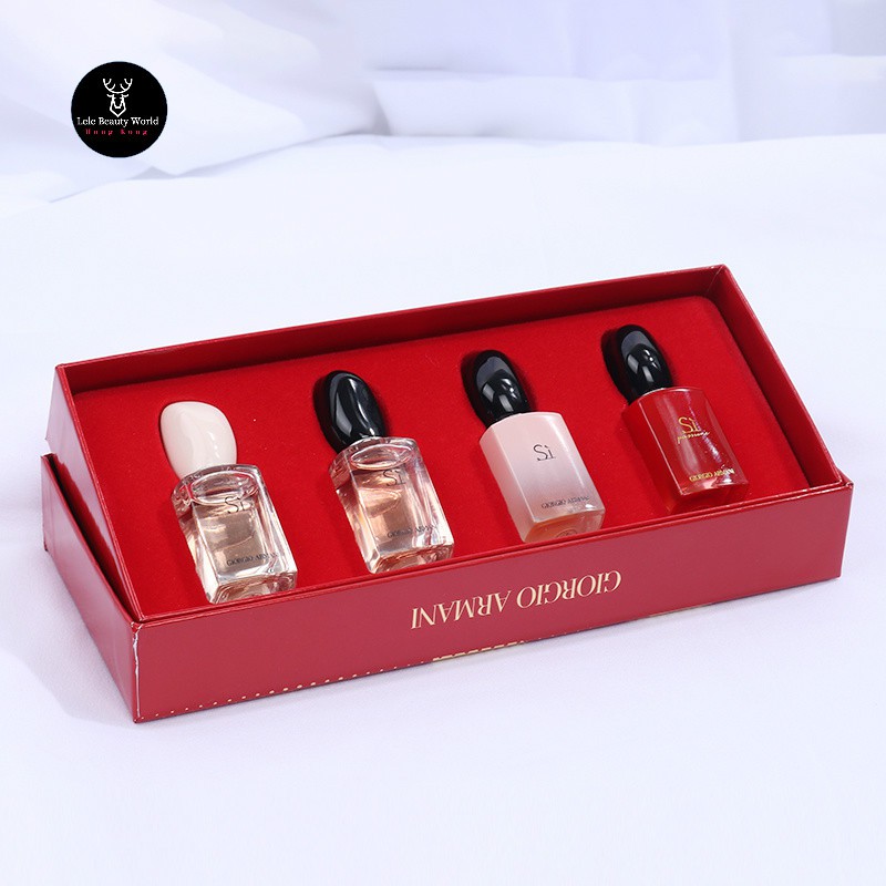 Armani Si Perfume Q Edition True Feeling Showcase 4 Piece Set ArmaniSi  Hương Q Q Bộ 4 miếng | Shopee Việt Nam