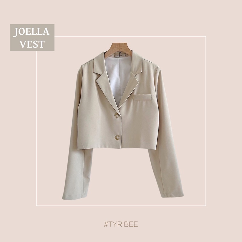 Áo Vest croptop nữ 2 lớp tay dài có lót lụa cao cấp nhiều màu - Joella Top - Tyribee Clothing